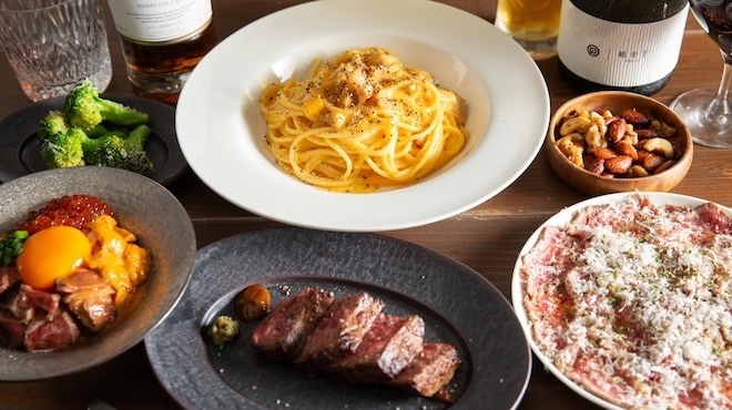 JICCA コース料理とご一緒に乾杯